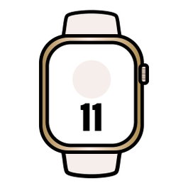 Apple Watch Series 11 GPS + Cellular 46mm Titanio Dorado con Correa Deportiva Rosa Rubor M/L